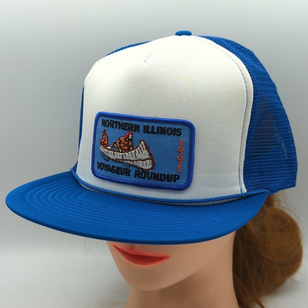 Vintage Northern Illinois Voyageur Roundup 1991 Hat Cap Mesh Foam Snapback New